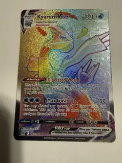 Kyurem VMAX Pokemon TCG Rainbow Secret Rare Holo 197/196 Lost Origin - Image 1