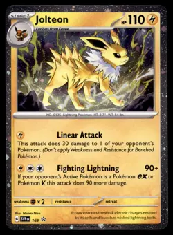 Jolteon (Cosmos Holo) 169 Holo Rare Scarlet & Violet Promo Holo Lightly Played - Image 1
