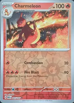 Pokemon - Charmeleon 005/165 - Scarlet & Violet 151 - Reverse Holo - Near Mint - Image 1