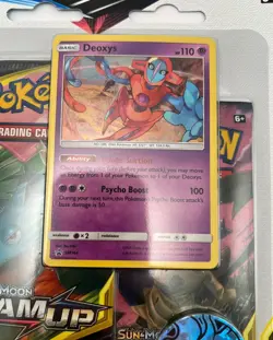 (402908) Pokemon Sun & Moon Team Up Deoxys 3-Pack Booster Blister Factory Sealed - Image 3