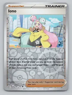 Reverse Holo Iono 185/193 Uncommon Paldea Evolved Pokemon - Image 1