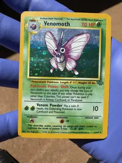Pokemon TCG Venomoth 13/64 Jungle Holo Rare WOTC Vintage 1999 HP - Image 1