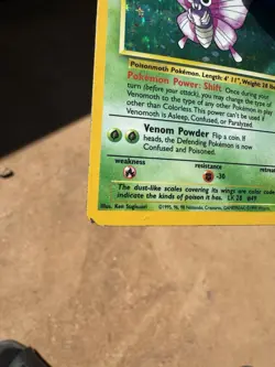 Pokemon TCG Venomoth 13/64 Jungle Holo Rare WOTC Vintage 1999 HP - Image 4