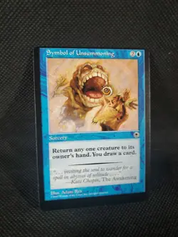 Symbol of Unsummoning Portal NM ERROR WAY OFF CENTER Magic The Gathering MTG - Image 3