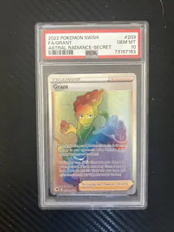 PSA 10 Gem Mint 2022 Pokemon SWSH FA/Grant #203 Astral Radiance-Secret - Image 1