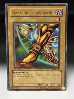 Right Leg of the Forbidden One LOB-120 The Legend of Blue Eyes White Dragon 1st - Image 1