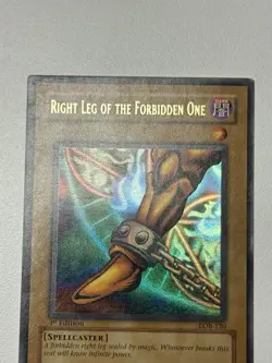 Right Leg of the Forbidden One LOB-120 The Legend of Blue Eyes White Dragon 1st - Image 2