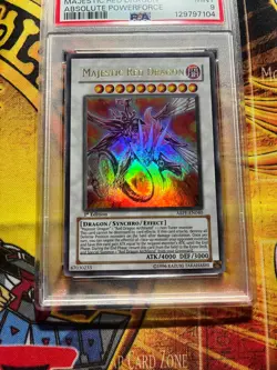 2010 Yu-Gi-Oh! Majestic Red Dragon 1st Ed Ultra Rare PSA 9 ABPF-EN040 - Image 2