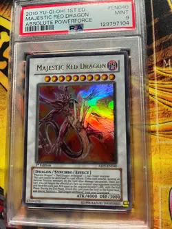 2010 Yu-Gi-Oh! Majestic Red Dragon 1st Ed Ultra Rare PSA 9 ABPF-EN040 - Image 3