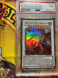 2010 Yu-Gi-Oh! Majestic Red Dragon 1st Ed Ultra Rare PSA 9 ABPF-EN040 - Image 4