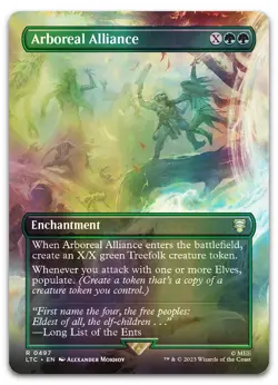Arboreal Alliance (Borderless) #497 (Foil) (NM) Lord of the Rings LTC Magic MTG - Image 1