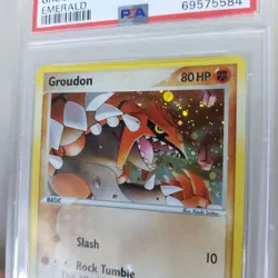 Groudon Holo 5/106 Ex Emerald PSA 8 Collectible Graded Pokemon Card 2005 TCG - Image 3