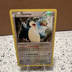 Pokemon Snorlax 118/162 Breakthrough 120 HP Uncommon Reverse Holo Card English - Image 1