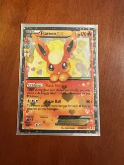 Pokemon TCG Flareon EX Holo Rare Card RC6/RC32 Generations - Image 1