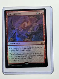 M.T.G. Tarkir: Dragonstorm Dracogenesis Prerelease Foil Card M/Nm Condition - Image 1