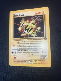 Vintage 1999 Nintendo Pokemon Electabuzz WOTC Promo Card Black Star 2 - Image 2