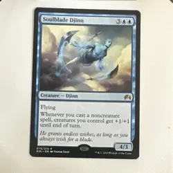 Soulblade Djinn Magic Origins 75/272 Rare Blue Creature Regular Magic Card - Image 1