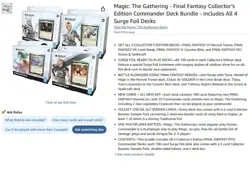 Magic: The Gathering Final Fantasy Collector’s Edition Commander Deck Bundle NEW - Image 3