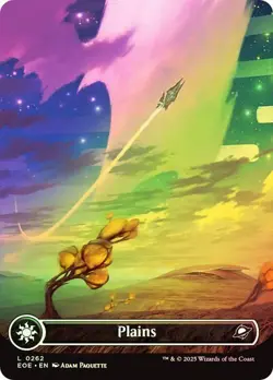 Plains #262 Foil Borderless Edge of Eternities NM MTG - Image 1
