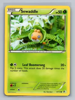 Sewaddle (9) 9/113 Common Legendary Treasures Pokemon Near Mint - Image 1