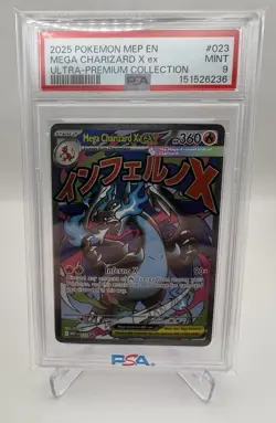 2025 POKEMON MEP ULTRA-PREMIUM COLLECTION MEGA CHARIZARD X EX PSA 9 - Image 1