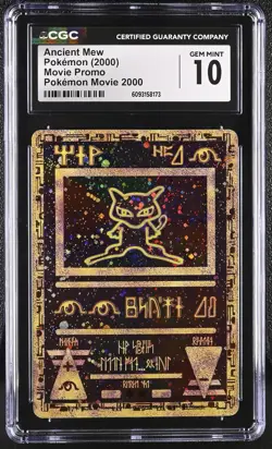 CGC 10 Gem Mint Ancient Mew Pokemon Movie 2000 Pokemon Movie Promo - Image 1