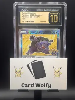 CGC Pristine 10 Radiant Blastoise 018/071 K Pokemon GO s10b - US Seller - Image 3