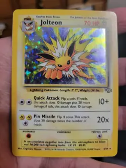 Pokemon TCG Jolteon Jungle 4/64 Holo Unlimited Holo Rare (MP) - Image 1