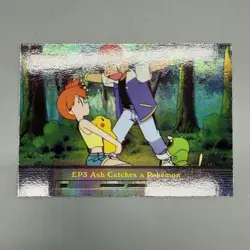 Topps Pokemon Ash Catches A Pokemon EP3 2000 Series 2 Rainbow Foil Blue Logo LP - Image 1