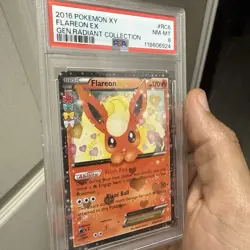2016 POKEMON XY GENERATIONS RADIANT COLL #RC6 FLAREON EX PSA 8 - Image 1