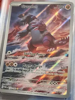 Groudon 199/182 en SV04 Paradox Rift Illustration Rare Holo PSA 9 Pokemon - Image 2