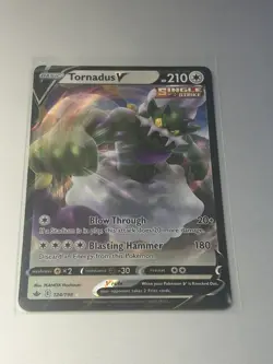 Tornadus V 124/198 Ultra Rare Chilling Reign Pokemon TCG NM - Image 1