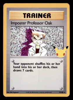 IMPOSTER PROFESSOR OAK 73/102 CELEBRATIONS: CLASSIC COLLECTION POKEMON TCG NM - Image 1