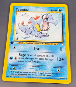 2000 Pokemon WOTC - Neo Genesis - 80/111 1st Edition - Totodile - Image 1