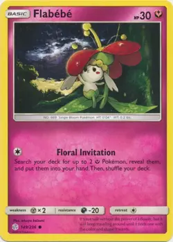Flabebe - 149/236 - Common - Cosmic Eclipse - 2019 Pokemon - Near Mint - Image 1