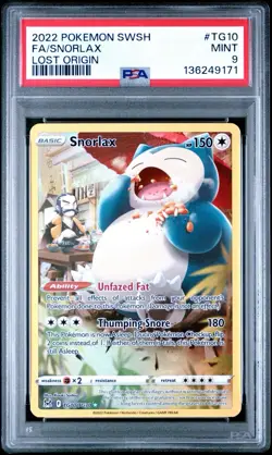 2022 Pokemon TCG Snorlax TG10/TG30 Lost Origin Holo PSA 9 150 HP - Image 1