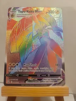 Tapu Koko VMAX 166/163 - Rainbow Secret Rare Battle Styles Pokemon - Image 5