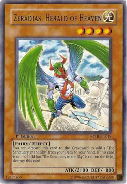 Yugioh Zeradias, Herald of Heaven FOTB-EN018 Rare Unl Ed VLP x3 - Image 1