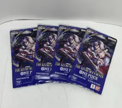 One Piece TCG The Azure Sea’s Seven OP-14 Sleeved Booster Pack Lot Of 4 Sealed - Image 1
