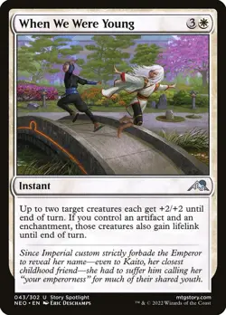 MTG Magic NEO Kamigawa Neon Dynasty - 1x EN NM 043 U When We Were Young - Image 1