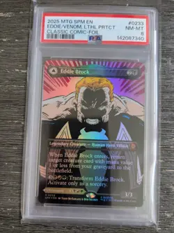 Magic the Gathering Spiderman Eddie Brock PSA 8 - Image 1