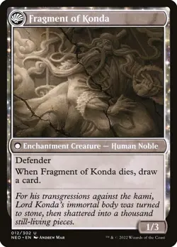 MTG Magic NEO Kamigawa Neon Dynasty - 1x EN NM 012 U The Fall of Lord Konda - Image 2