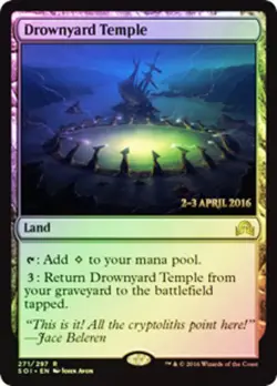 Light Play x 1 Drownyard Temple - Foil - Prerelease Promo Shadows over Innistrad - Image 1
