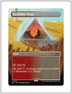 1x Sunbillow Verge, Borderless Art, Magic the Gathering, MTG NM - Image 1