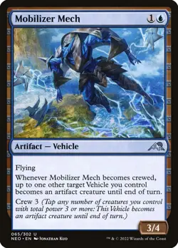 MTG Magic NEO Kamigawa Neon Dynasty - 1x EN NM 065 U Mobilizer Mech - Image 1