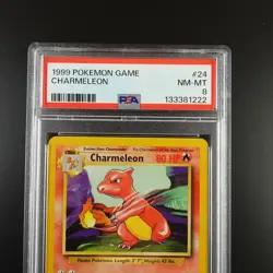 PSA 8 Charmeleon 24/102 Pokemon Base Set 1999 Non Holo Card - Image 2