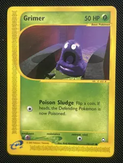 Pokemon E-Series Aquapolis Common Non-Holo Card: Grimer (79/147) - Image 1