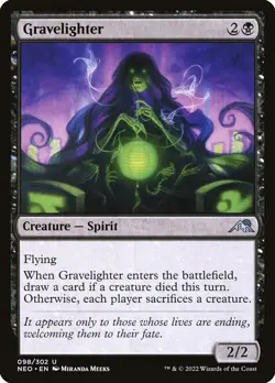 MTG Magic NEO Kamigawa Neon Dynasty - 1x EN NM 098 U Gravelighter - Image 1