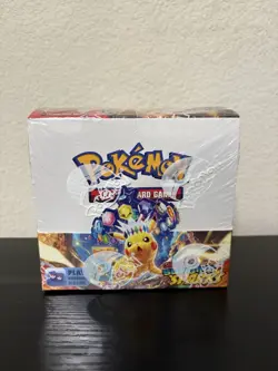 Pokemon TCG Scarlet & Violet Surging Sparks Booster Box SEALED Torn On Top - Image 1