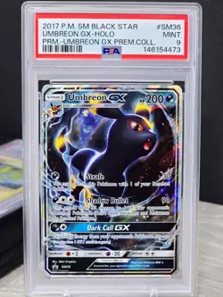 Pokemon Umbreon GX SM36 Black Star PROMO Holo Premium Collection Sun Moon PSA 9 - Image 1